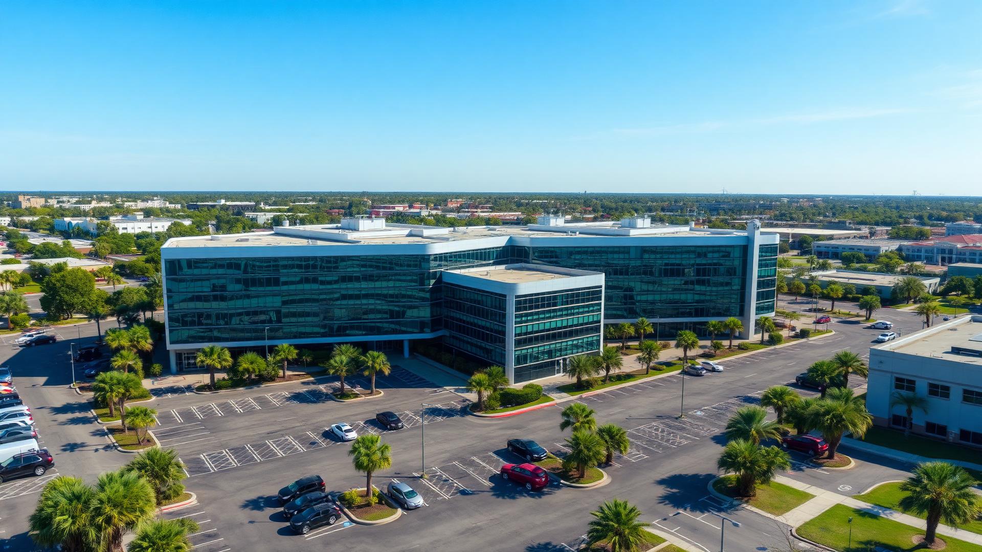 Commercial drone service aerial photo